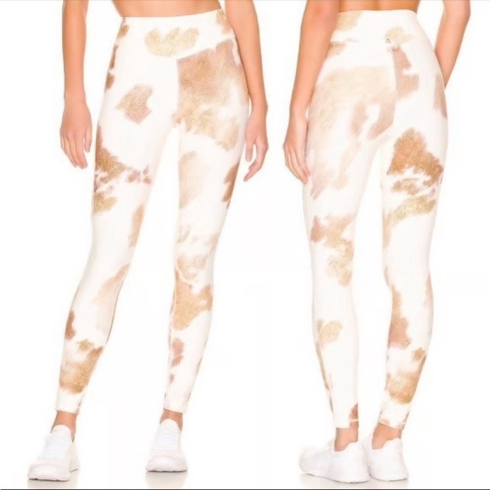 WeWoreWhat Brown and White Patterned Leggings - Picture 1 of 9